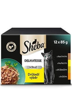 Sheba žepni izbor perutnine v želeju 12x85g