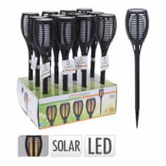 BigBuy Vrtna svetilka Progarden Solar Flame effect Ø 10 x 58 cm črna polipropilen