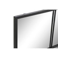 DKD Home Decor Stensko ogledalo DKD Home Decor Black Crystal Iron Window 90 x 2 x 90 cm 90 x 1,8 x 90 cm