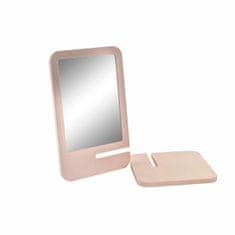 DKD Home Decor Stensko ogledalo DKD Home Decor Crystal Pink MDF White 2 enoti (15 x 15 x 24 cm)