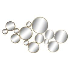 DKD Home Decor Stensko ogledalo DKD Home Decor Crystal Metal Metallic Circles (115 x 3 x 65 cm)