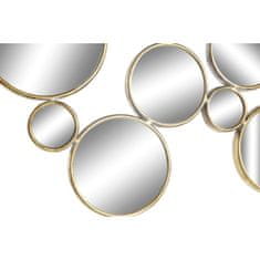 DKD Home Decor Stensko ogledalo DKD Home Decor Crystal Metal Metallic Circles (115 x 3 x 65 cm)