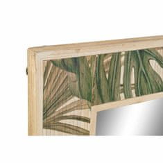 DKD Home Decor Stensko ogledalo DKD Home Decor 140 x 4 x 78 cm Crystal Natural Wood Green Tropical