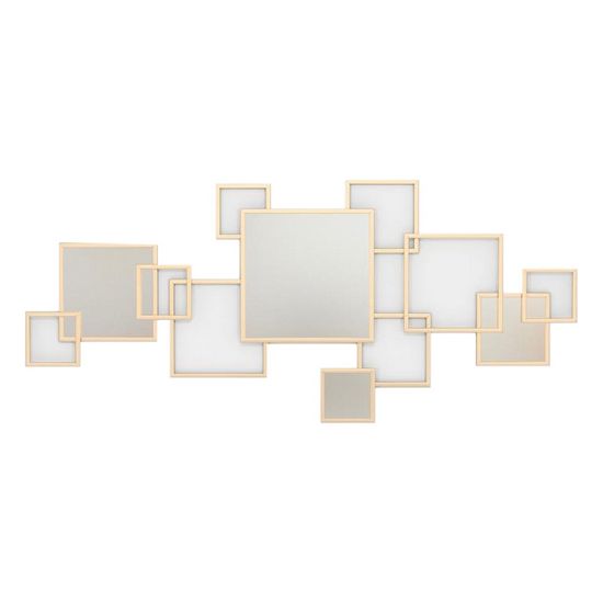 BigBuy Stensko ogledalo DKD Home Decor Golden Metal (120 x 2 x 53 cm)