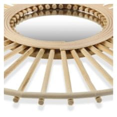 BigBuy Stensko ogledalo Versa Rattan Bambus (2 x 50 x 50 cm)