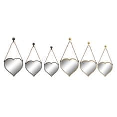 BigBuy Komplet ogledal DKD Home Decor Scandi Crystal Black Golden polipropilen (26 x 3 x 26 cm) (2 enoti)