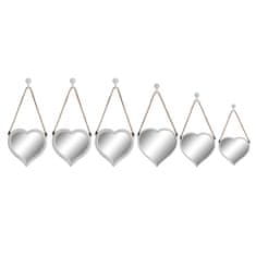 BigBuy Komplet ogledal DKD Home Decor Scandi Crystal White iz polipropilena (26 x 3 x 26 cm) (2 enoti)