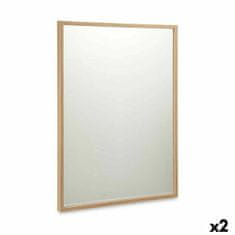 BigBuy Stensko ogledalo 50 x 70 cm Rjava MDF les (2 enoti)