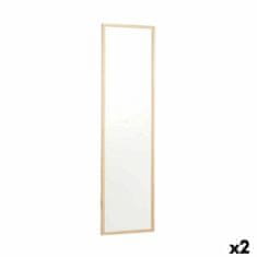 BigBuy Stensko ogledalo 30 x 120 cm Rjava MDF les (2 enoti)