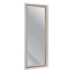 BigBuy Stensko ogledalo 46 x 6 x 116 cm Zlati les Bela