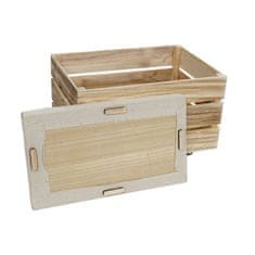 DKD Home Decor Podnožje za noge DKD Home Decor Beige Natural Wood Loft 60 x 35 x 44 cm