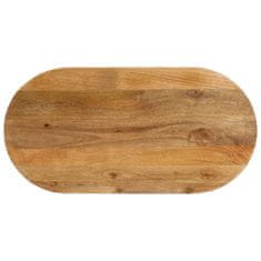 shumee Mizna plošča 120x50x3,8 cm ovalna trden mangov les