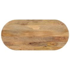 shumee Mizna plošča 140x60x2,5 cm ovalna trden mangov les