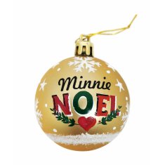 NEW Vianočná guľa Minnie Mouse Lucky Zlat 10 kosov Plastika (Ø 6 cm)
