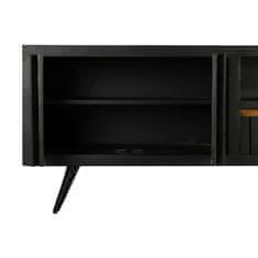 NEW TV omarica DKD Home Decor Črna Ratan Mangov les (145,5 x 40,5 x 60 cm)