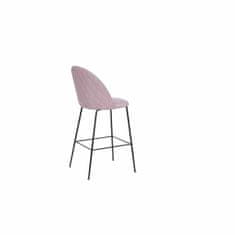 BigBuy Stolček DKD Home Decor Pink Polyester Metal (55 x 50 x 110 cm)