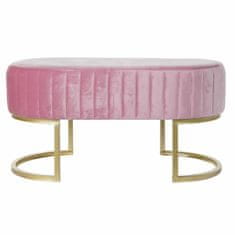 BigBuy Klop DKD Home Decor GTY-IG Pink Golden Metal Velvet (90 x 50 x 45 cm)