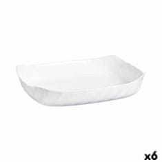 Luminarc Servirni krožnik Luminarc Smart Cuisine Pravokoten Bela Steklo 33 x 27 cm (6 kosov)