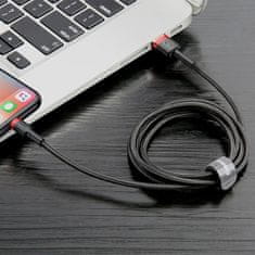 BASEUS Baseus Cafule USB Lightning kabel 2,4A 0,5 m (rdeča + črna)