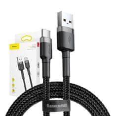 BASEUS Baseus Cafule kabel USB-C 3A 0,5 m (siva+črna)