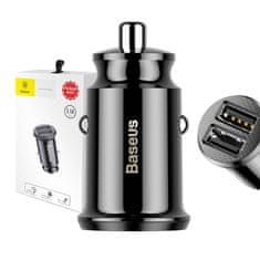 BASEUS Baseus Grain 2x USB 5V 3,1A polnilec za avto (črn)