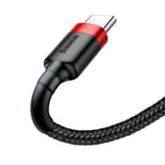 BASEUS Baseus Cafule USB-C kabel 2A 3m (črn+rdeč)