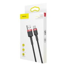 BASEUS Baseus Cafule USB-C kabel 2A 3m (črn+rdeč)