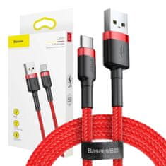 BASEUS Baseus Cafule kabel USB-C 3A 1m (rdeč)