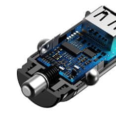 BASEUS Baseus krožni 2xUSB QC3.0 5A 30W avtomobilski polnilec (črn)