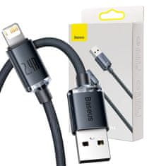 BASEUS Baseus Crystal Shine kabel USB-Lightning, 2,4 A, 2 m (črn)