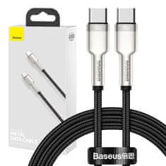 BASEUS Kabel USB-C do USB-C Baseus Cafule, 100 W, 1 m (črn)