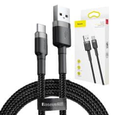 BASEUS Baseus Cafule USB-C kabel 2A 3m (črna+siva)