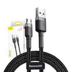 BASEUS Baseus Cafule Micro USB kabel 2,4A 0,5 m (siv + črn)