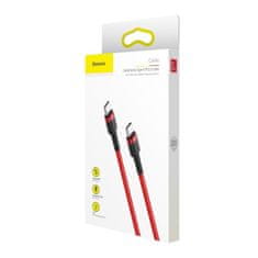 BASEUS Baseus Cafule PD2.0 60W bliskovito polnjenje USB za Type-C kabel (20V 3A) 2m rdeča