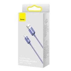 BASEUS Baseus Crystal Shine kabel USB na USB-C, 5A, 1,2 m (vijolična)