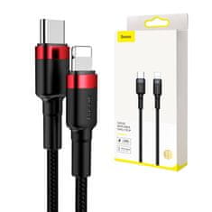 BASEUS Baseus Cafule Cable Type-C to iP PD 18W 1m Red+Black