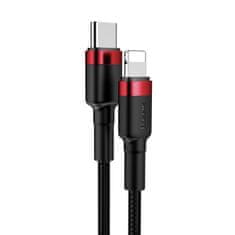 BASEUS Baseus Cafule Cable Type-C to iP PD 18W 1m Red+Black