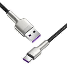 BASEUS Kabel USB za USB-C Baseus Cafule, 66 W, 1 m (črn)