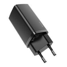 BASEUS Hitri potovalni polnilnik Baseus GaN2 Lite USB+C 65W EU (črn)