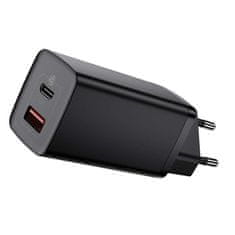 BASEUS Hitri potovalni polnilnik Baseus GaN2 Lite USB+C 65W EU (črn)