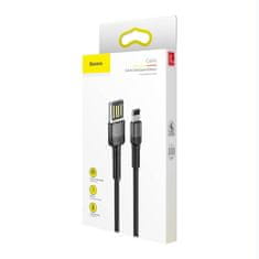 BASEUS Kabel USB Lightning (obojestranski) Baseus Cafule 2,4A 1 m (sivo-črni)