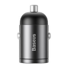 BASEUS Baseus Tiny Star Mini Hitro polnjenje avtomobilskega polnilnika USB Port 30W Grey