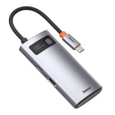 NEW Vozlišče 4v1 Baseus Metal Gleam Series, USB-C na USB 3.0 + USB 2.0 + HDMI + USB-C PD