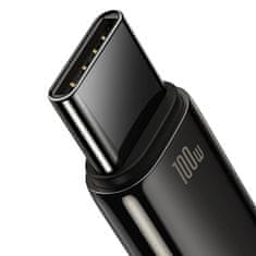 BASEUS Baseus Tungsten Gold kabel USB na USB-C, 100 W, 1 m (črn)