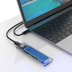 Orico Ohišje SDD M.2 Orico, NVME, USB-C 3.1 Gen.2, 10 Gb/s (modro)