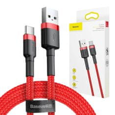 BASEUS Baseus Cafule USB-C kabel 3A 0,5 m (rdeč)