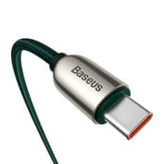 BASEUS Baseus zaslonski kabel USB-C do USB-C 100W 1m (zelen)