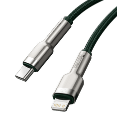 BASEUS Kabel USB-C za Lightning Baseus Cafule, PD, 20W, 1m (zelen)