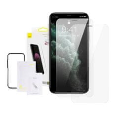 BASEUS Baseus 0,3 mm polno steklena kaljena steklena folija (paket 2 kosov) za iPhone XR/11 6,1 palca