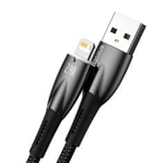 BASEUS Kabel USB za Lightning Baseus Glimmer Series, 2,4 A, 2 m (črn)